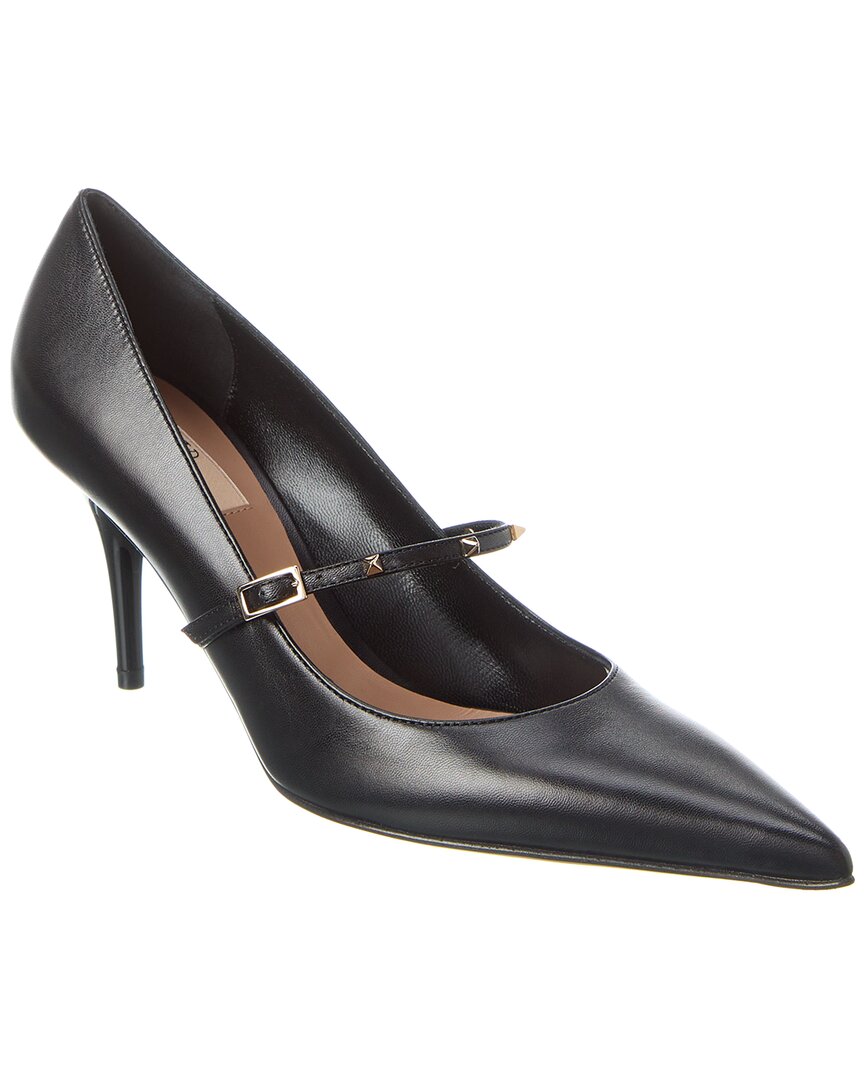 Valentino Rockstud 80 Leather Pump Black