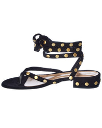 Gianvito Rossi Studded 20 Suede Sandal