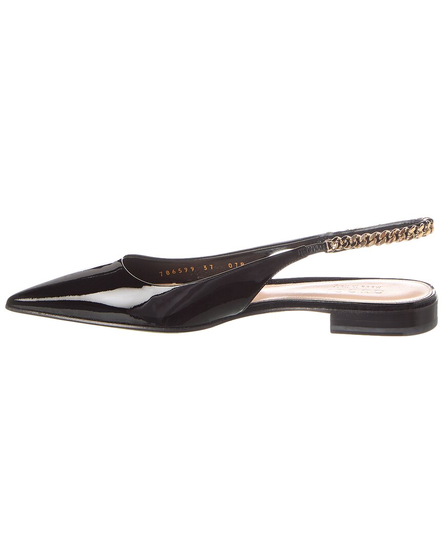 Gucci Signoria Patent Slingback Flat