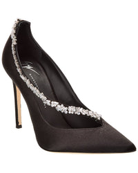 Giuseppe Zanotti Filipa Crystal 105 Satin Pump Black