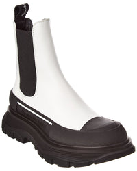 Alexander Mcqueen Tread Slick Leather Boot White