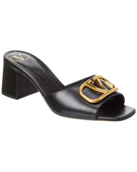 Valentino Vlogo 60 Leather Sandal 36 Black