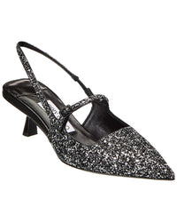 Jimmy Choo Didi 45 Glitter Slingback Pump Silver