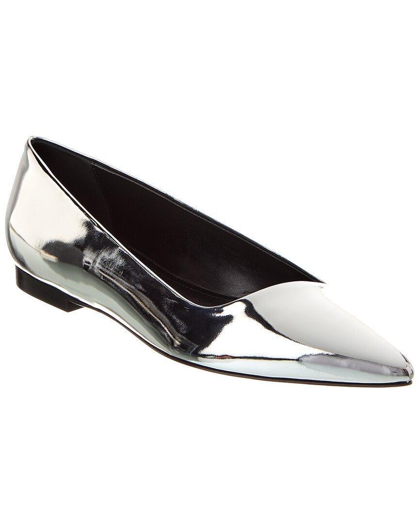 Isabel Marant Olisa Leather Flat Silver