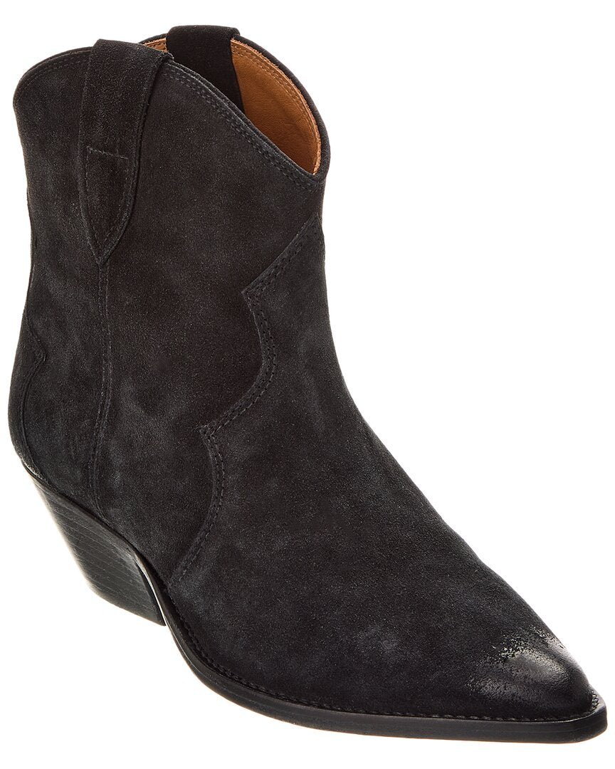 Isabel Marant Dewina Suede Bootie 35 Black