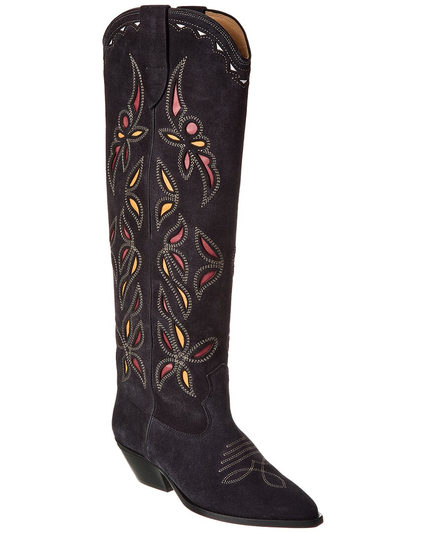 Isabel Marant Denvee Suede Knee-High Boot Brown Multi 36
