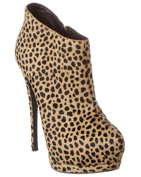 Giuseppe Zanotti Eva 105 Haircalf Bootie Brown Multi