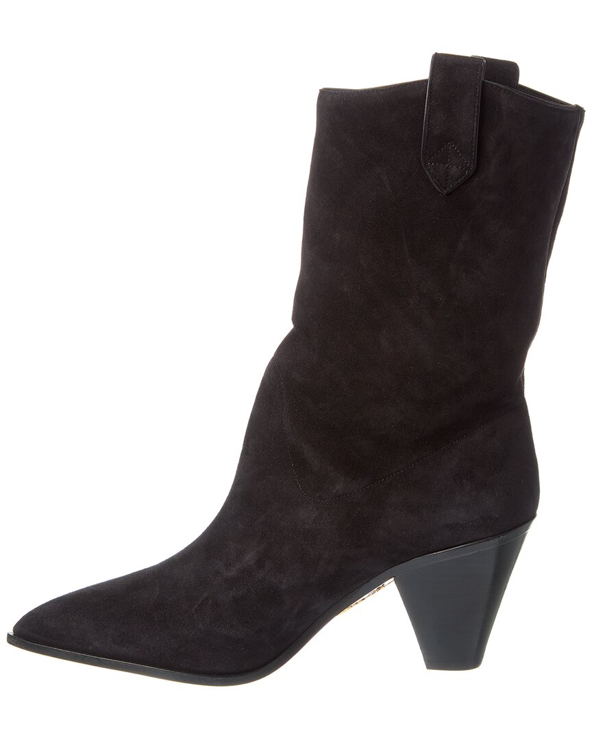 Aquazzura Boogie Suede Cowboy Bootie