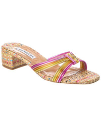 Aquazzura Film 35 Leather Sandal Pink