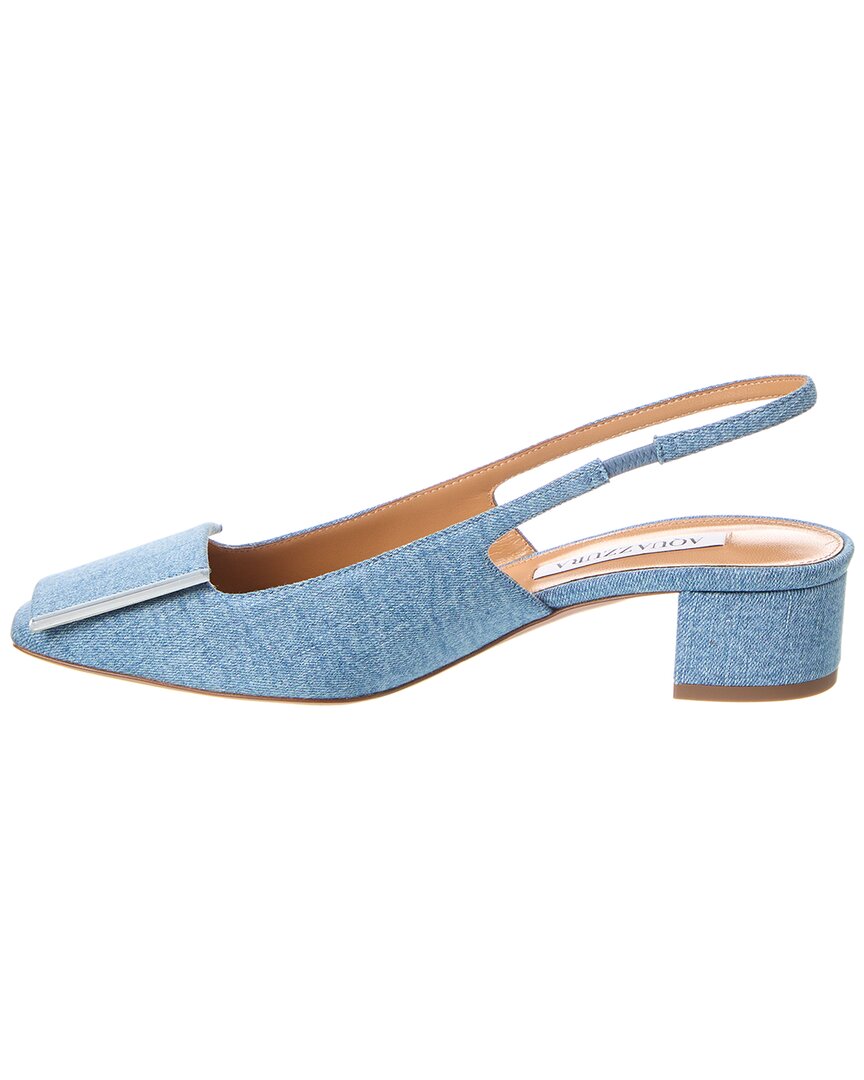 Aquazzura Shibuya 35 Denim Slingback Pump