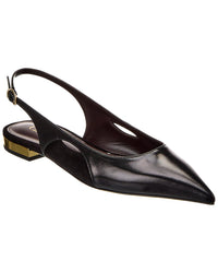 Chloé Saada Leather & Suede Slingback Flat Black
