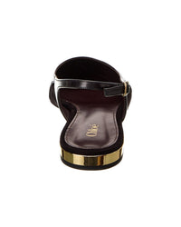 Chloé Saada Leather & Suede Slingback Flat