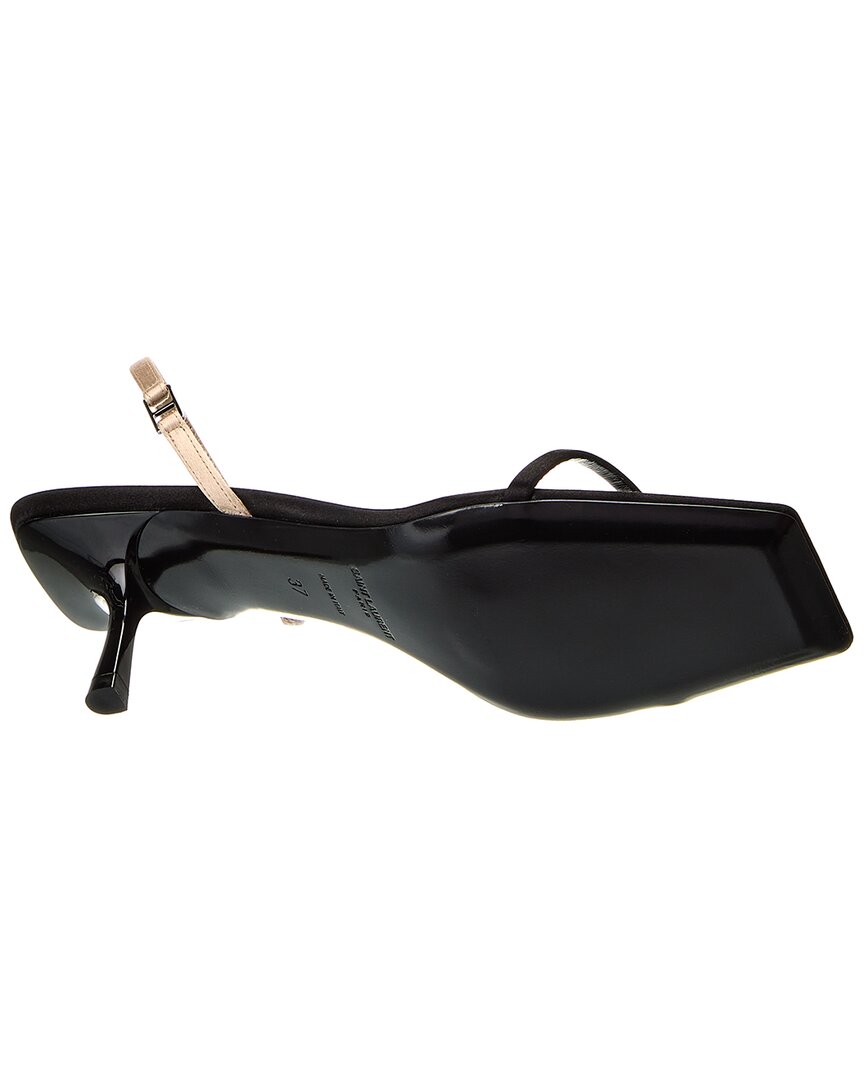 Saint Laurent Jaspe 55 Silk Slingback Sandal – Bluefly