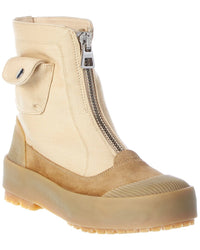Jw Anderson Canvas & Suede Bootie Brown Multi