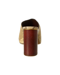 Chloé Ambre Snake-Embossed Leather Mule