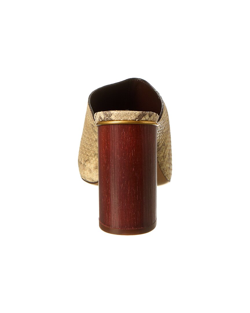 Chloé Ambre Snake-Embossed Leather Mule