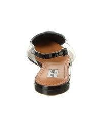 Alaia Le Coeur Vinyl & Patent Slingback Flat
