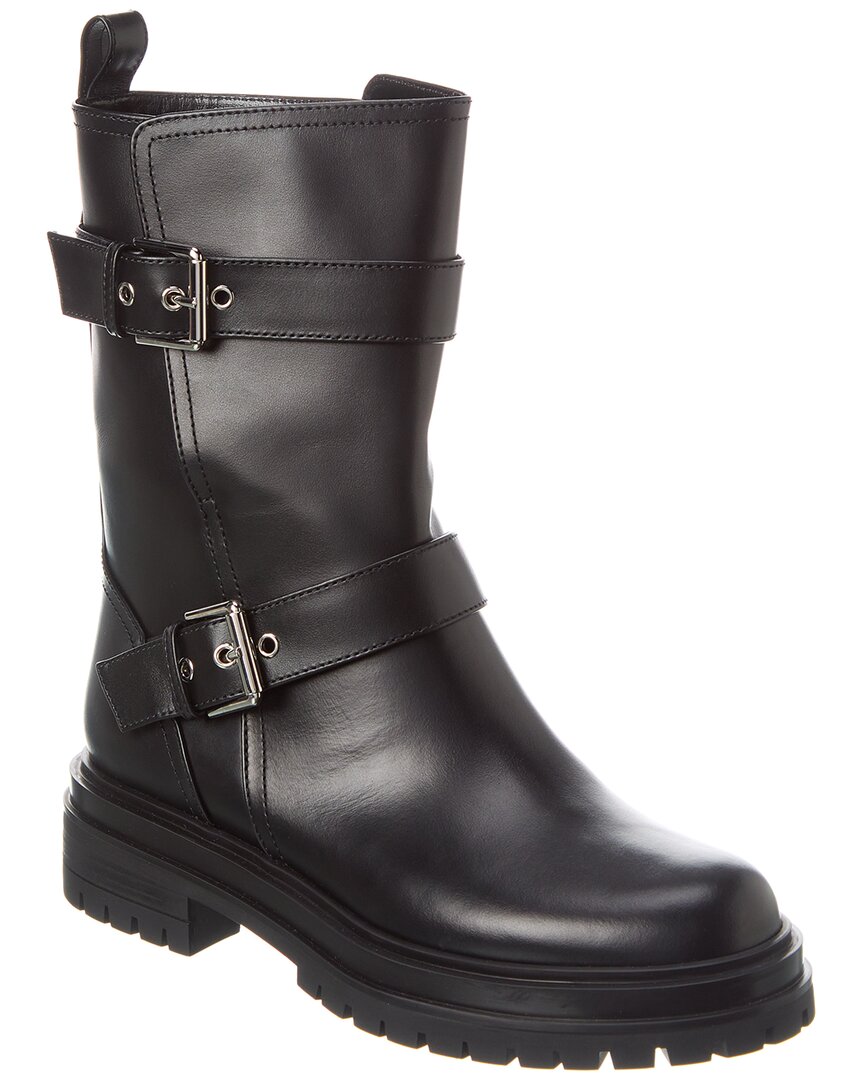 Gianvito Rossi Thiago Leather Boot Black