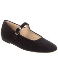 Le Monde Beryl Mary Jane Velvet Flat Black
