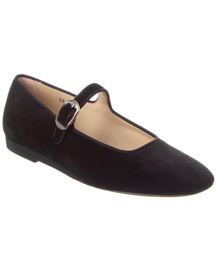 Le Monde Beryl Mary Jane Velvet Flat Black