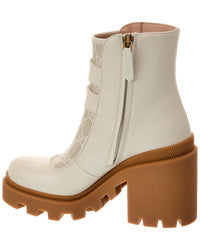 Gucci Gg Supreme Canvas & Leather Bootie