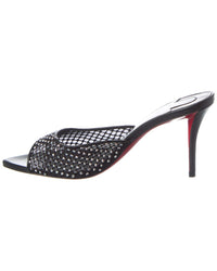 Christian Louboutin Apostropha 80 Mesh & Leather Mule