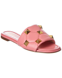 Valentino Roman Stud Leather Sandal, 36, Pink