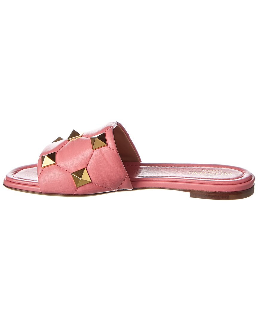 Valentino Roman Stud Leather Sandal, 36, Pink