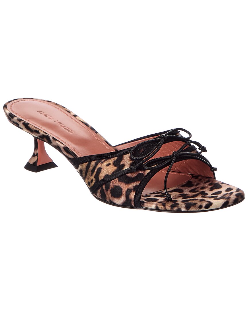 Amina Muaddi Eleonora Satin Sandal