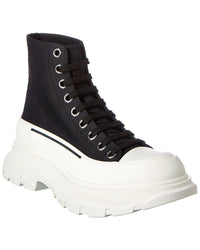 Alexander Mcqueen Tread Slick Canvas Boot Black