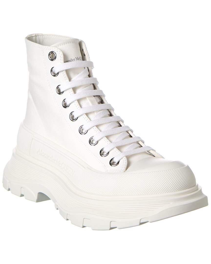 Alexander Mcqueen Tread Slick Canvas Boot White