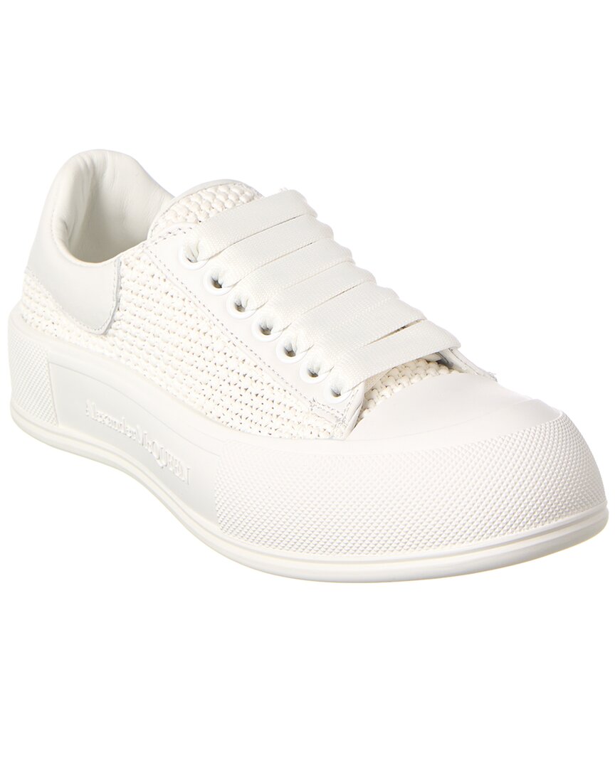 Alexander Mcqueen Plimsoll Leather Sneaker White