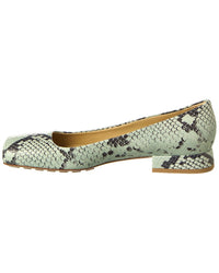 Bottega Veneta Snake-Embossed Leather Pump