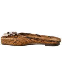 Jacquemus Snake-Embossed Leather Ballet Flat