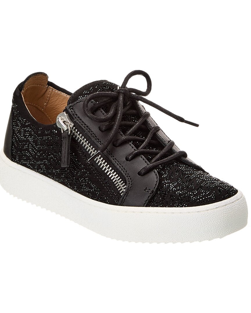 Giuseppe Zanotti May London Leather Sneaker 36.5 Black