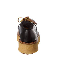 Tod’S Leather & Shearling Platform Loafer