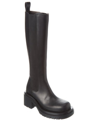 Bottega Veneta Lug Leather Boot Black