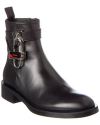 Givenchy Lock Leather Bootie Black 35