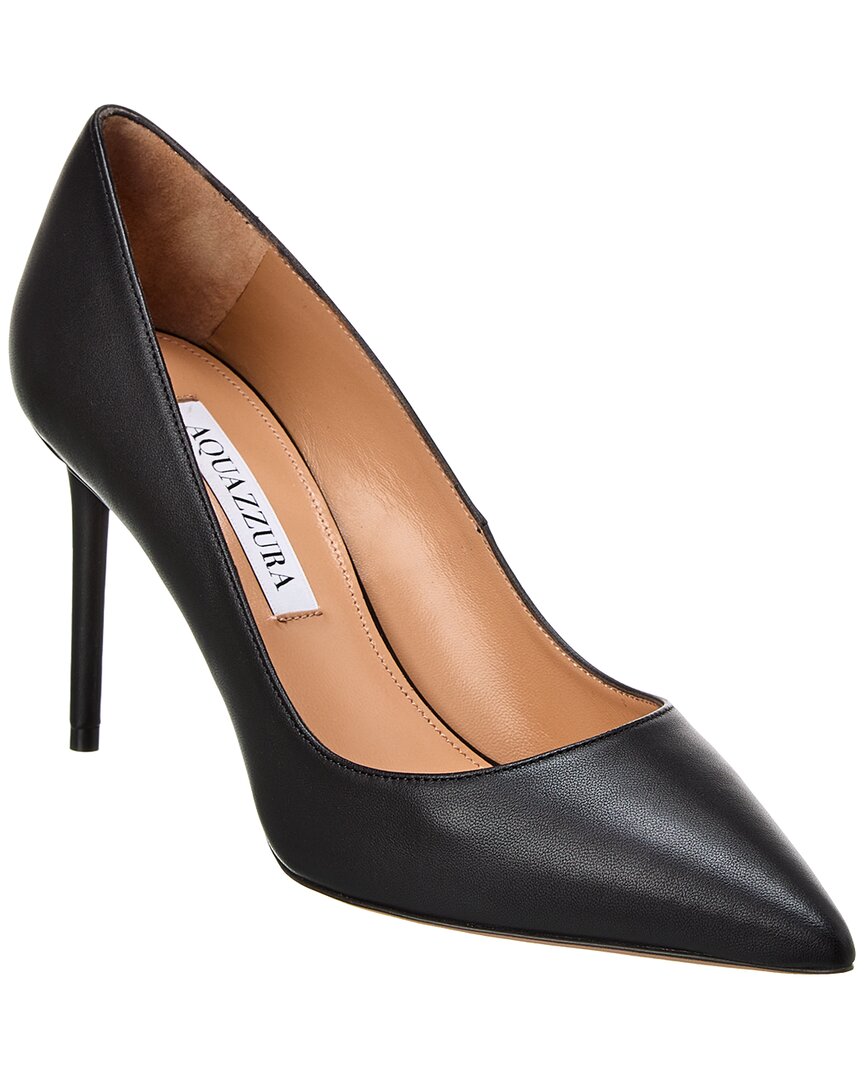 Aquazzura Purist 85 Leather Pump Black