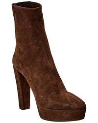 Aquazzura Saint Honore 120 Suede Boot Brown Multi