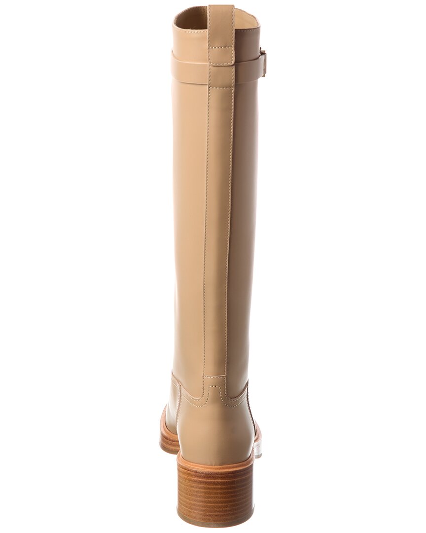Ferragamo Vara Chain Leather Knee-High Boot
