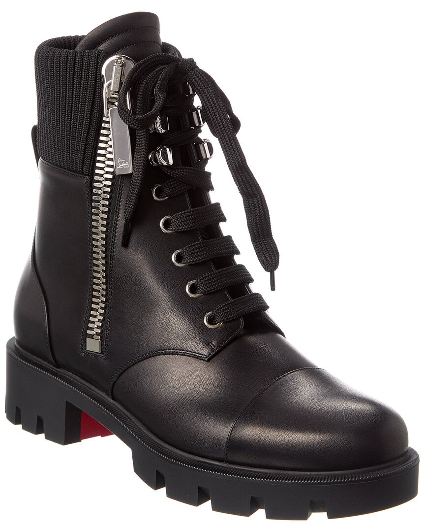 Christian Louboutin En Hiver Lug Leather Boot Black