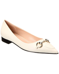 Gucci Gucci Horsebit Leather Ballerina Flat