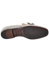 Jimmy Choo Mani Glitter Loafer, 35.5, Silver