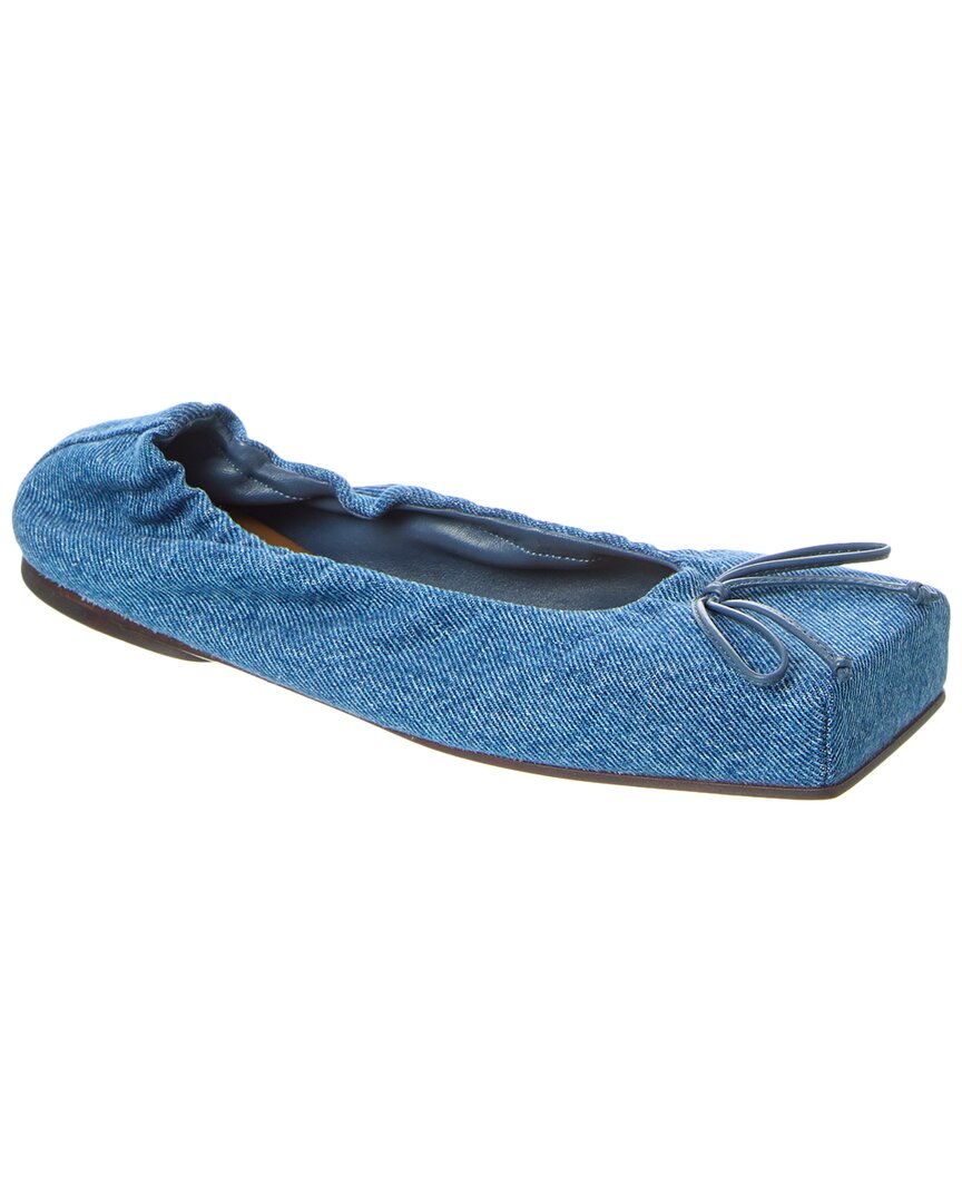 Jacquemus La Casa Denim Ballet Flat Blue