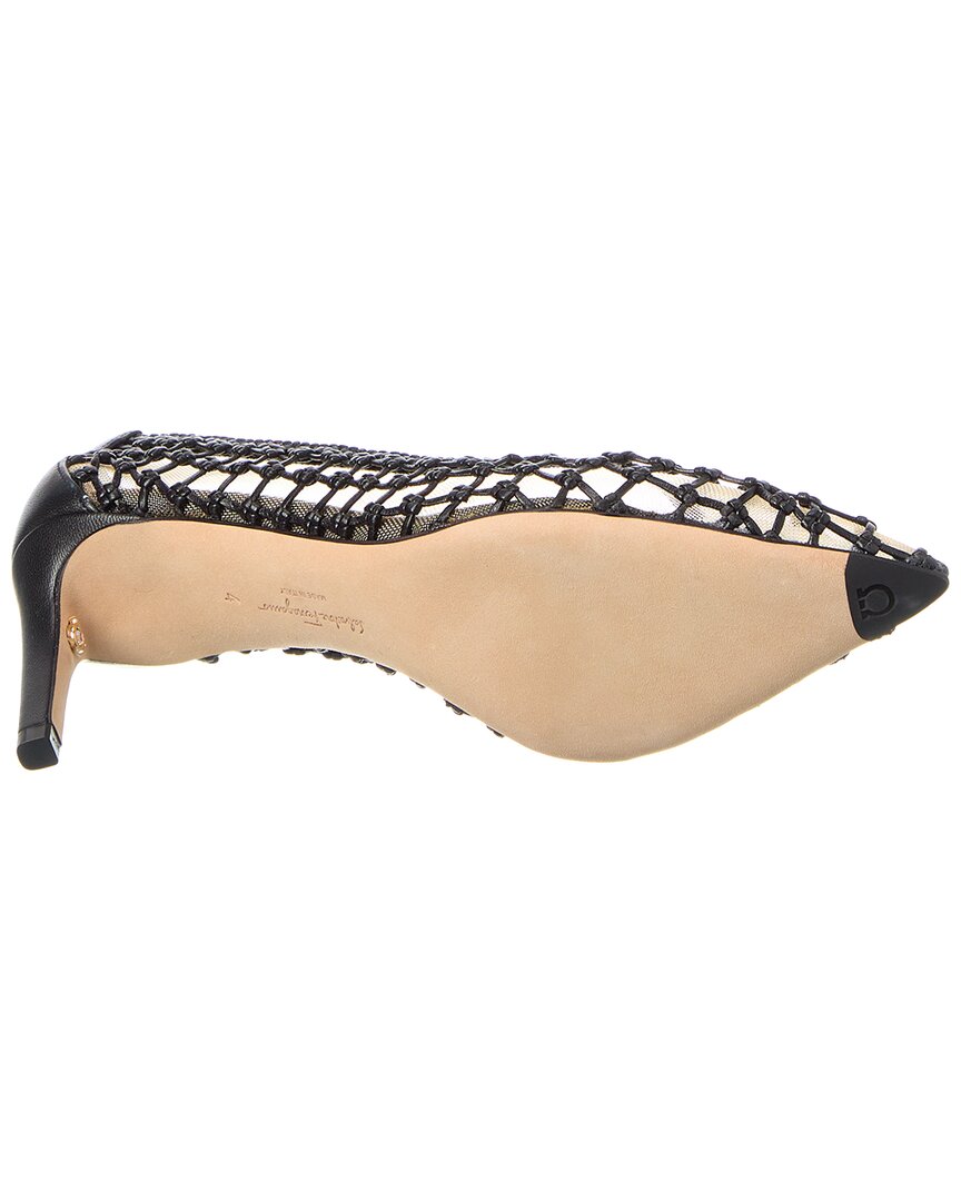 Ferragamo Ilary N70 Mesh & Leather Pump