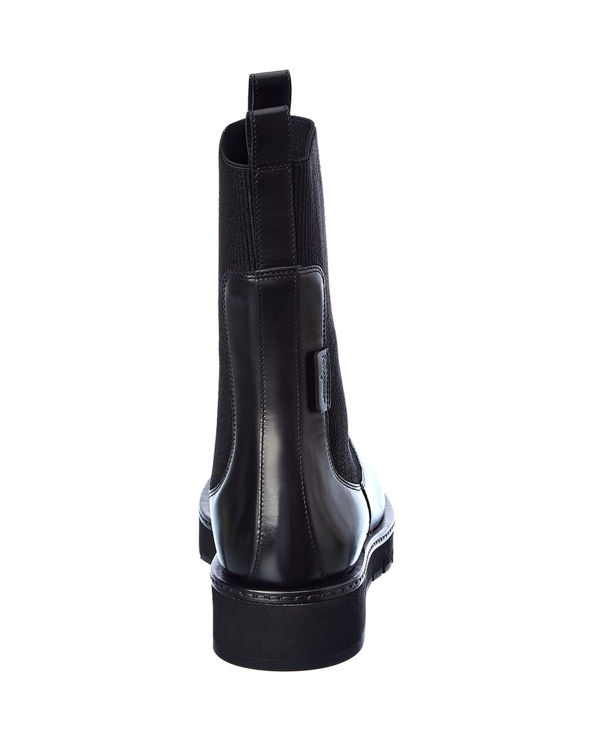 Ferragamo Otello Leather Bootie