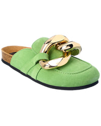 Jw Anderson Chain Suede Mule Green 35