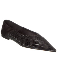 Saint Laurent Nour Satin Slipper Black