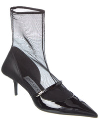 Jimmy Choo Carolyn Ab 60 Mesh & Leather Bootie Black